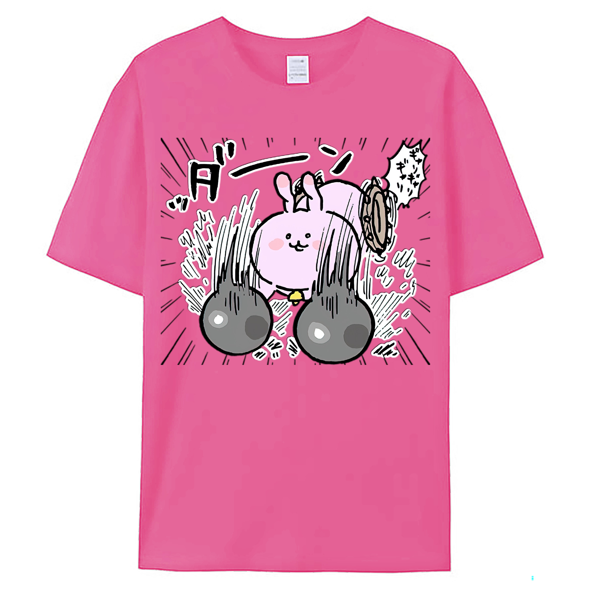 （画像用） ちいかわ うさぎ Chii-kawa usagi レディースカジュアルプリントTシャツ（綿100％）